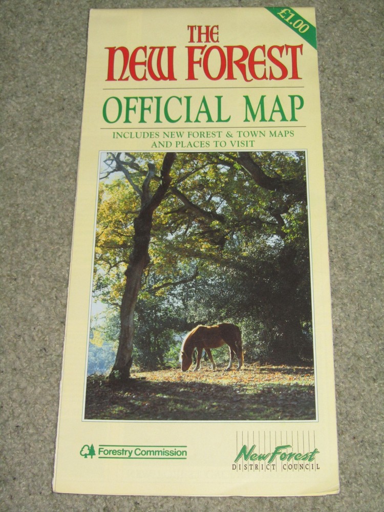 The New Forest Official Map & Guide – 1996 – Scale 1:80,000 approx
