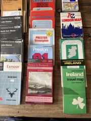 Job Lot 51 Vintage Ordnance Survey Maps Bartholomew UK