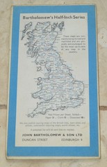 MID-SCOTLAND 1962 Bartholowmew’s Half-Inch Contoured Map Sheet 45