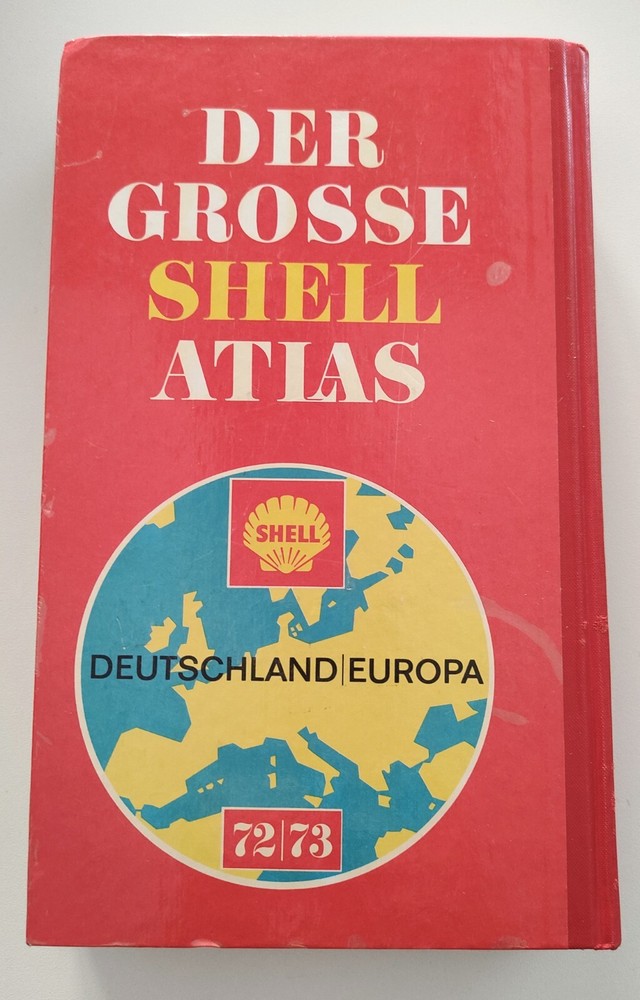 Der Grosse Shell Atlas Deutschland Europa 1972-73 Vintage Map Book