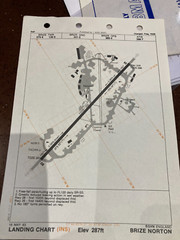 10 x RAF Flight Procedure Maps, BRIZE NORTON, May 83, Flight Instructions, VGC
