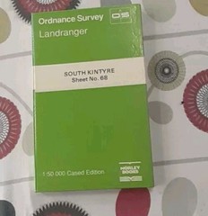 Ordinance survey Landranger Map South Kintyre Cased Edition Morley Books. Ex Lib