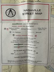 Rand McNally City Map of Nashville TENNESSEE Oak Hill Belle Meade Lakewood 1980s