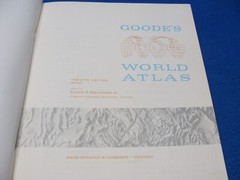 Vintage Rand McNally Goode’s World Atlas 12th Edition Revised 1968 Used