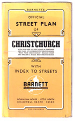 CHRISTCHURCH & Surrounding Area – Barnett’s Street Plan (vintage)