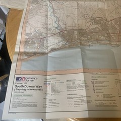 Ordnance Survey Explorer Map South Downs Way Steyning to Newhaven Brighton OS