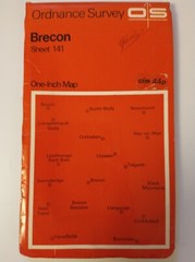 OS 1 inch Seventh Series / Sheet 141 Brecon 1967 (red cover)