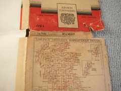 Vtg Ordnance Survey map Cloth Sheet 150 Ipswich Clacton Suffolk 1″=1 mile 1956