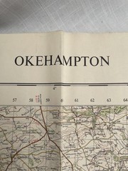Vintage Ordnance Survey Map Sheet 175 Okehampton