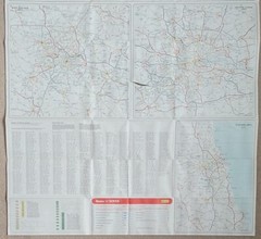 AA Map: Throughroutes to and from Dover (1981).