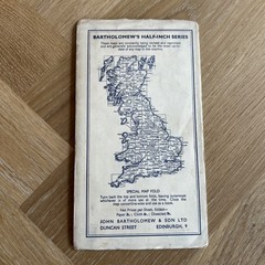 TEESDALE Bartholomew Revised Contoured Half Inch Map sheet 35 Paper 1952 THIRSK
