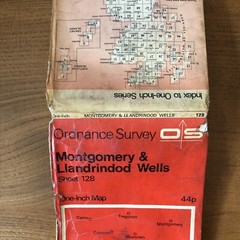 Montgomery & Llandrindod Wells Old 1966 Ordnance Survey One-Inch Map Sheet 128
