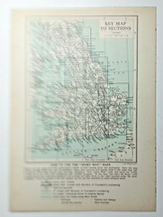 Quiet-Way Motoring Maps Price’s Motorine Oil complete approx 50miles:1inch 1930s
