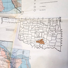 1954 Arbuckle Mountains OK Geologic Color Map Anticline Murray Pontotoc Johnston