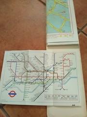 Antique Original Visitors London Map & Underground Map Geographers