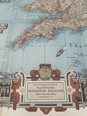 Vintage National Geographic Map The British Isles 1937