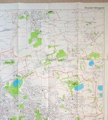 Geographia Large Scale Colour Street Plan: Greater Glasgow.