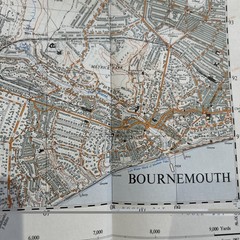 BOURNEMOUTH West – ORDNANCE SURVEY First Series 1:25,000 1962 SZ09 west parley
