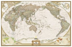 World Executive, Pacific Centered, by National Geographic Maps SHEET MAP