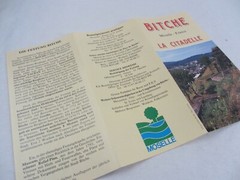 2 Lot BITCHE Moselle FRANCE La Citadelle brochure & County drawn Map Information