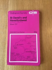 1974 Ordnance Survey Landranger Map 157 St David’s And Haverfordwest
