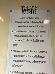 Today’s World : New World Atlas the Cartographers – Rand McNally (DJ, 1992, HC)