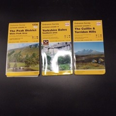 Bundle X9 Ordnance Survey Outdoor Leisure Maps 1:25 000-Dales, Peaks, S West etc