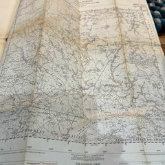 BOWLAND FOREST River Loud Ordnance Survey Sheet 34/64 1:25000 1946 National Grid