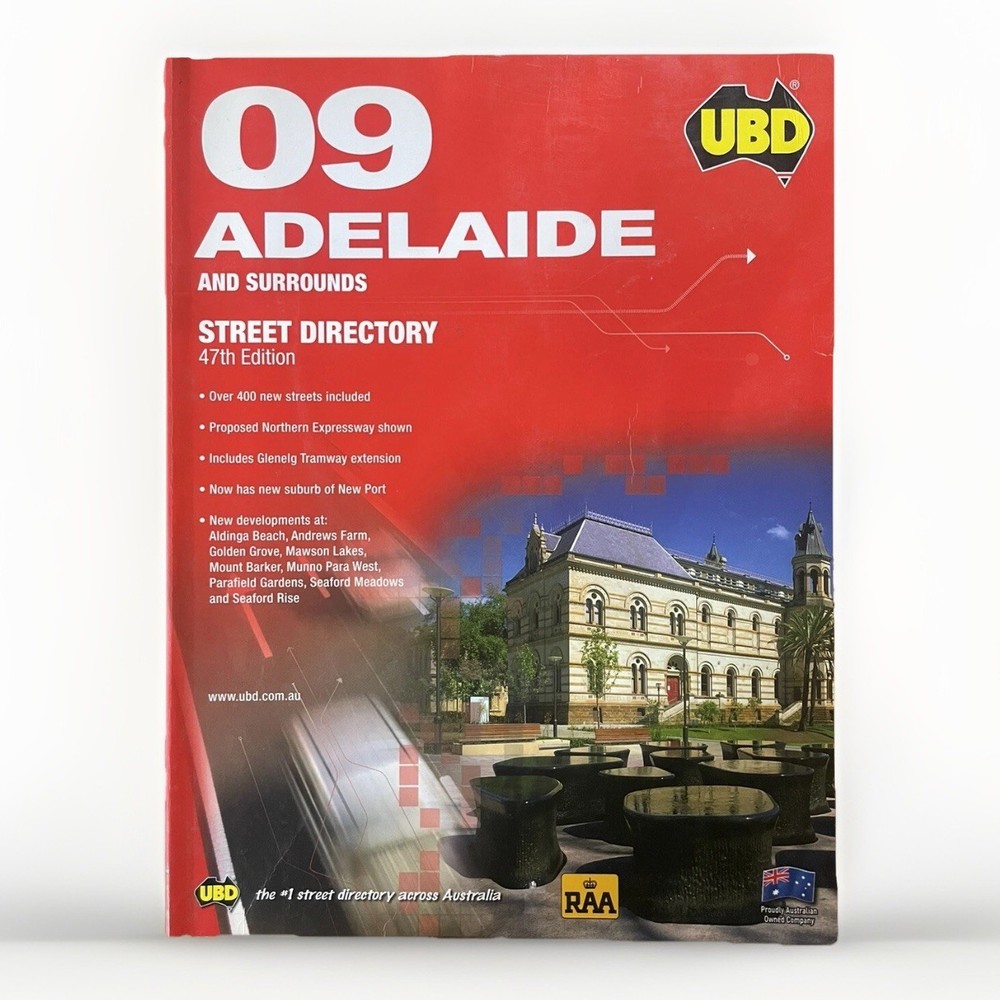2009 Adelaide And Surrounds UBD Street Directory 47th Edition