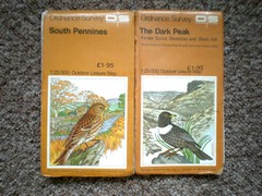 OL 1 21 THE PEAK DISTRICT DARK PENNINES OUTDOOR LEISURE ORDNANCE SURVEY MAPS LOT