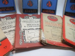 Job Lot x 9 of Vintage Ordinance Survey 1 Inch Maps Of England And Wales 1950/60