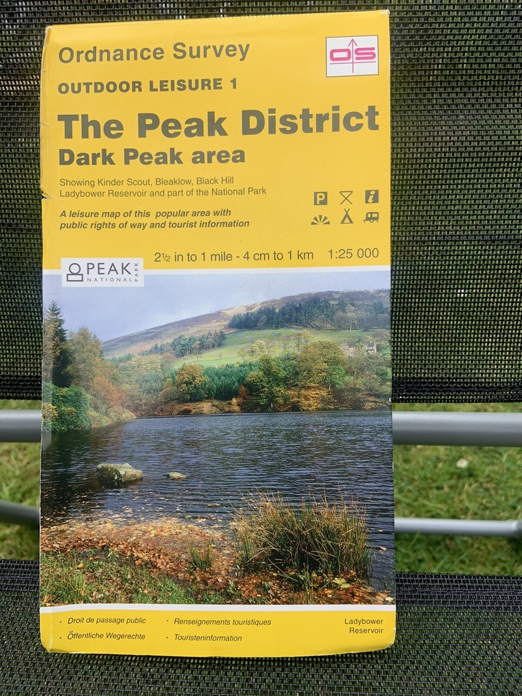 ordnance survey maps The Peak District Dark Peak Area Used