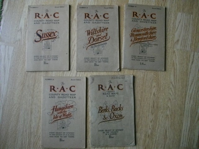 5 x The RAC County Road Map & Gazetteer Second Edition.