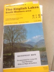 English Lakes 6 west water coniston waterproof folded laminated ordnance survey