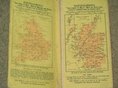 Antique 1904-1920 Bartholomews Reduced Survey Map 32 Sussex – cloth