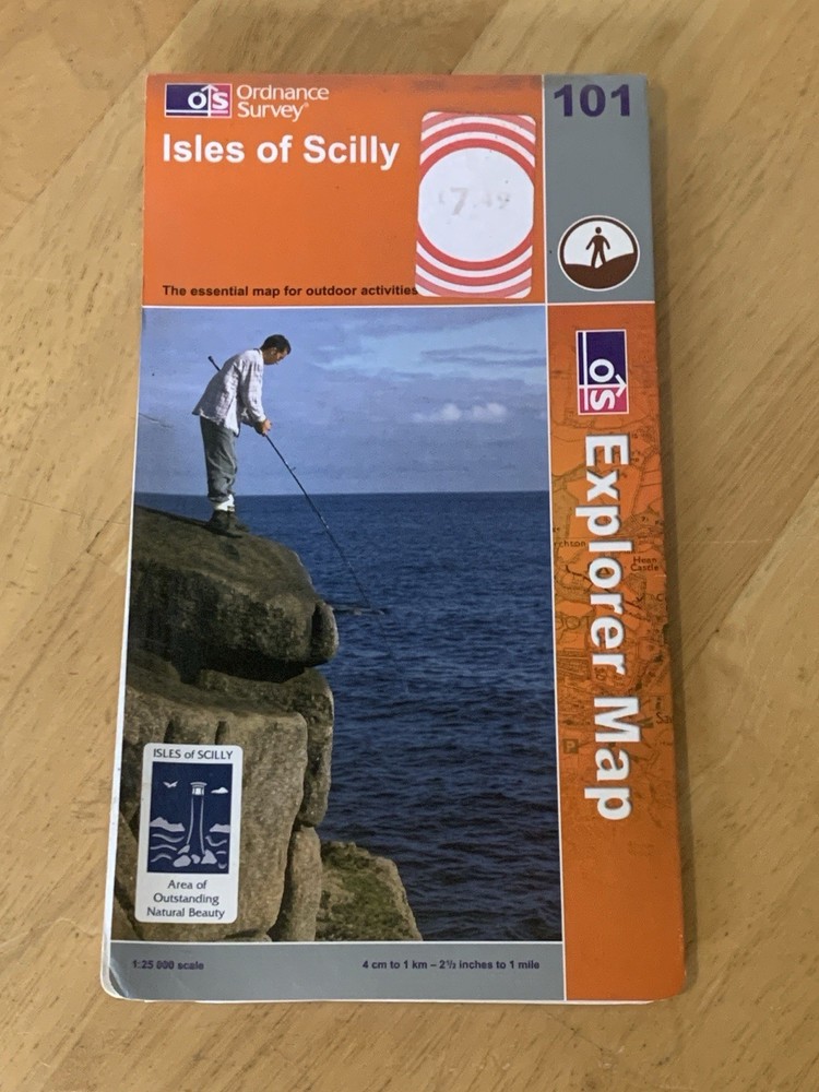 OS Explorer 101 Isles of Scilly Map 2005 Ordnance Survey 1:25,000 Walking Map