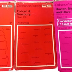 Ordnance Survey Landranger Maps Lot of 10 Aylesbury Cardiff Oxford Alnwick Prelo