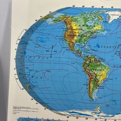 17″ x 22″ Rand McNally Markable Map of The United States / World Two-Sided