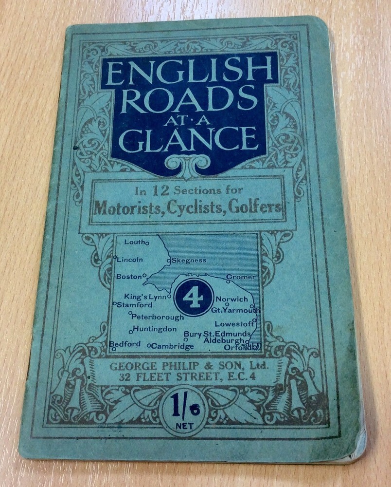 Vintage Map – English Roads At A Glance – East Anglia