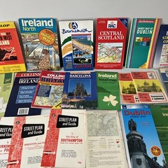 Vintage Maps Bundle Job Lot X22 Belfast Bournemouth Etc…
