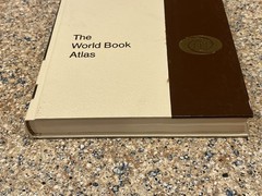 THE WORLD BOOK ATLAS 1979, Vintage Reference Book w/ Color Maps, 9”x11”, 372 pgs