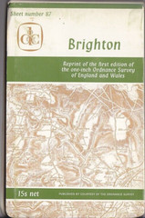 Ordnance Survey [OS] One Inch Old Series Sheet 87 Brighton (David & Charles)