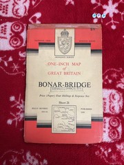 Antique OS Ordnance Survey Vintage Edition Map Of , Bonar Bridge