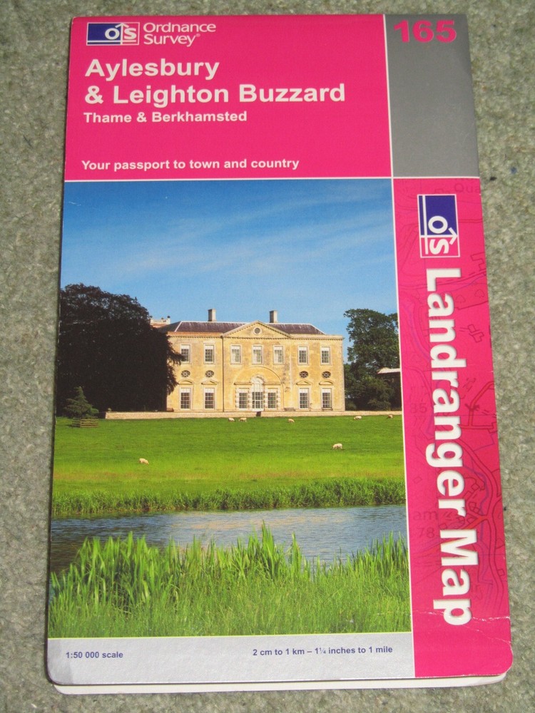 OS Ordnance Survey Landranger Map Sheet 165 Aylesbury & Leighton Buzzard – 2002