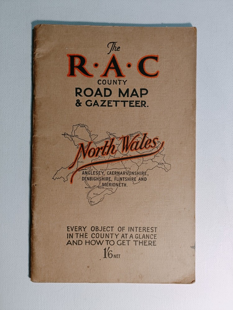 The RAC County Road Map & Gazetteer – North Wales (No. 11) J. Burrow & Co.