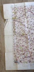 1915 Cloth-backed Trench Map FRANCE First World War Ordnance Survey LENS 11