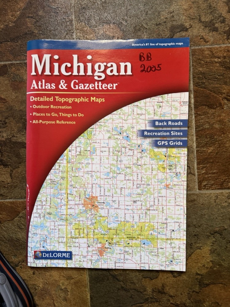 Wisconsin Atlas & Gazetteer Topographic Maps DeLorme 2003 VTG BACK ROADS Hunting
