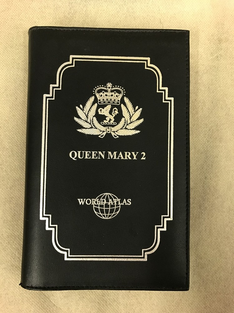Philip’s Queen Mary 2 Pocket Travel Atlas Genuine Leather 2004