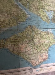1930s Bartholomew’s revised half-inch Map of NEW FOREST isle Of Wight