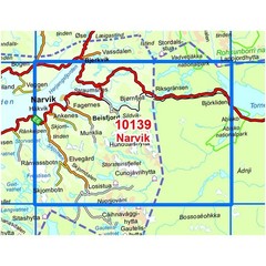 Norway Narvik map 10139 Norge-serien 1:50,000 topogrpahic walking hiking